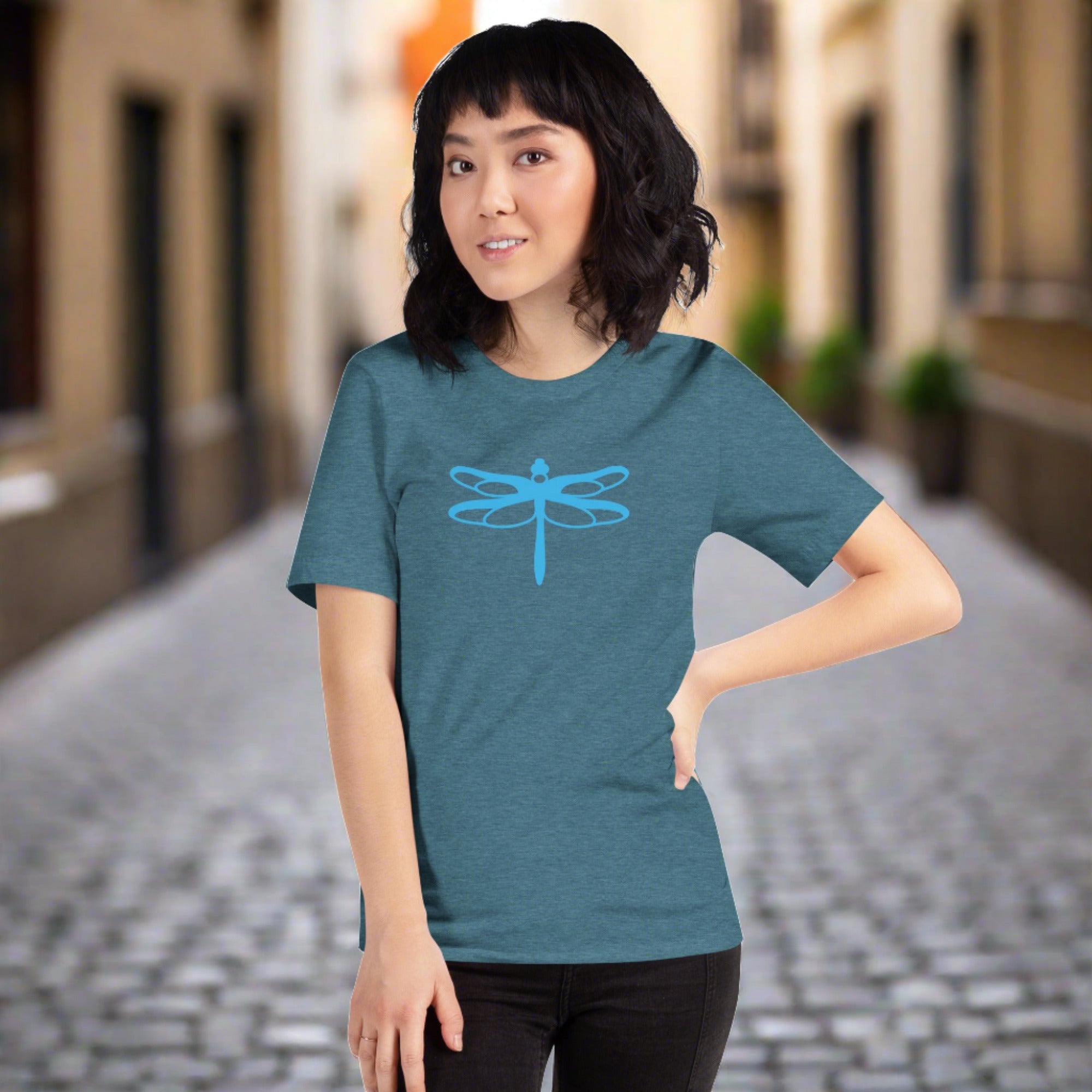dragonfly t-shirt heather deep teal | 16BLKS