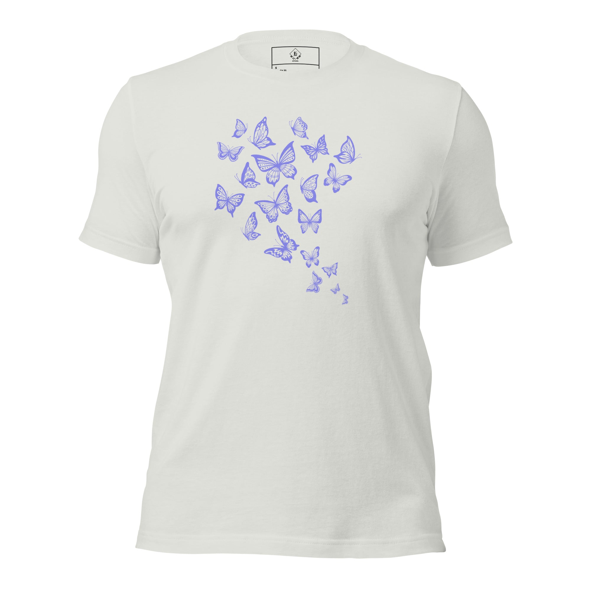 enchanting butterflies women t-shirt color silver