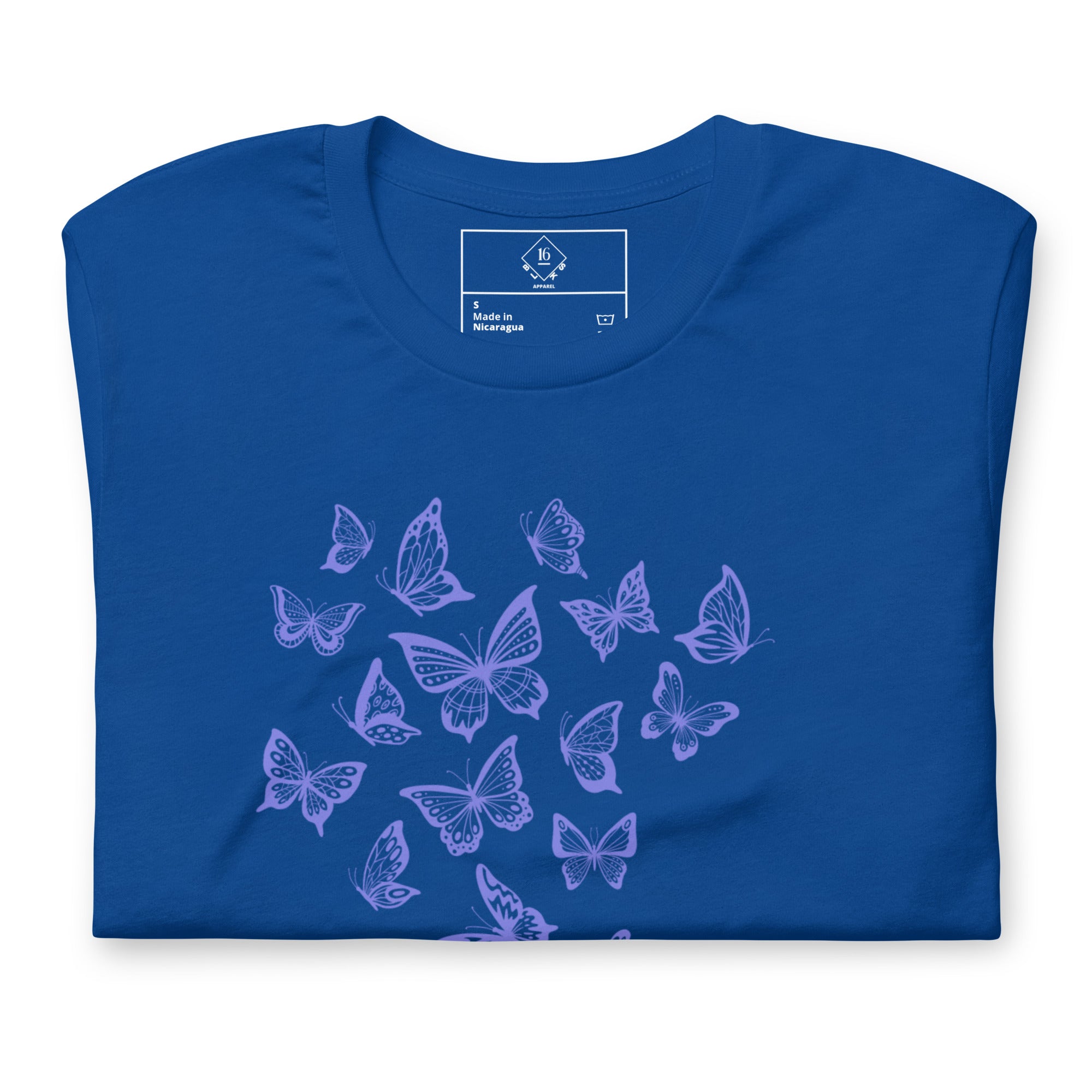 enchanting butterflies women t-shirt color true royal