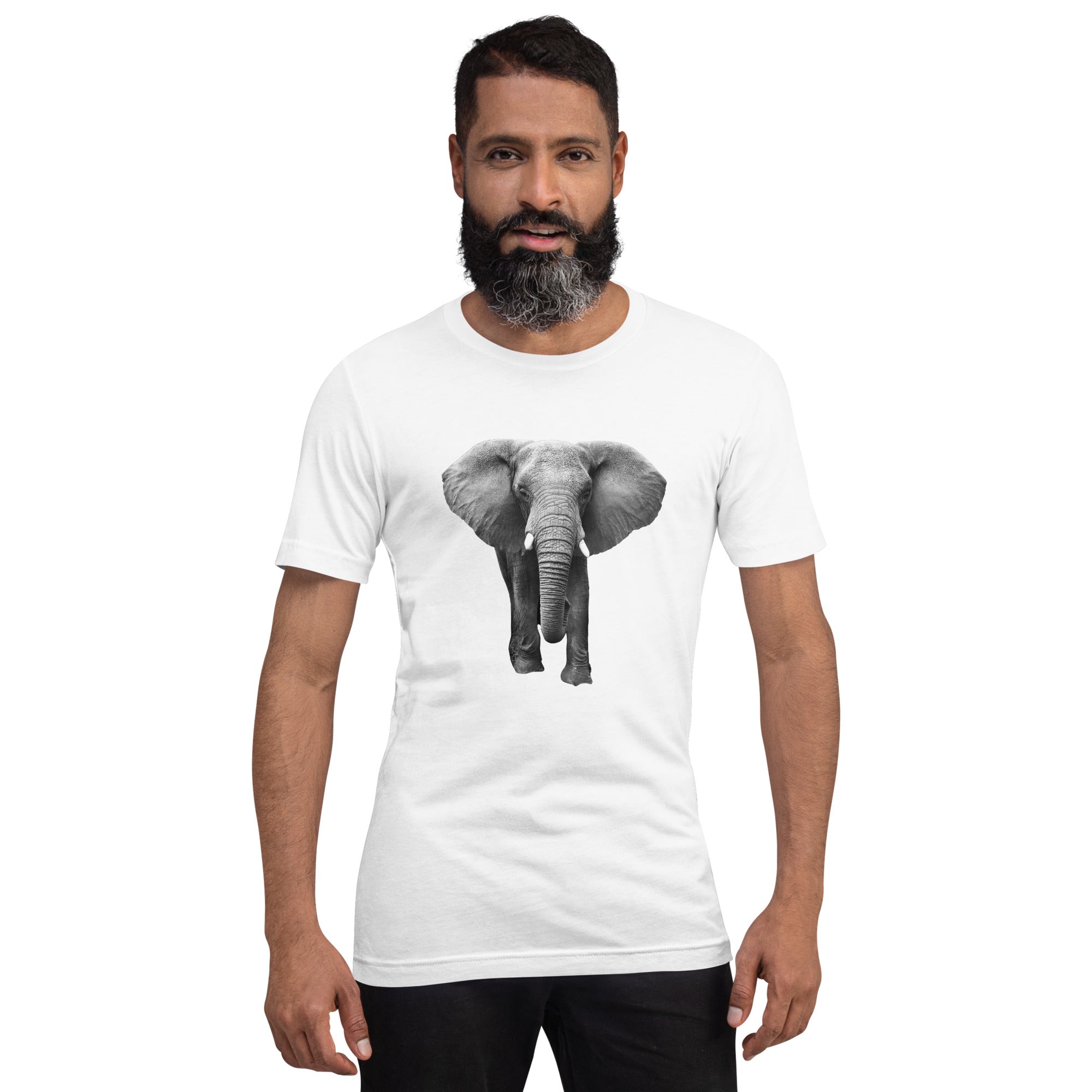 Elephant on a white t-shirt